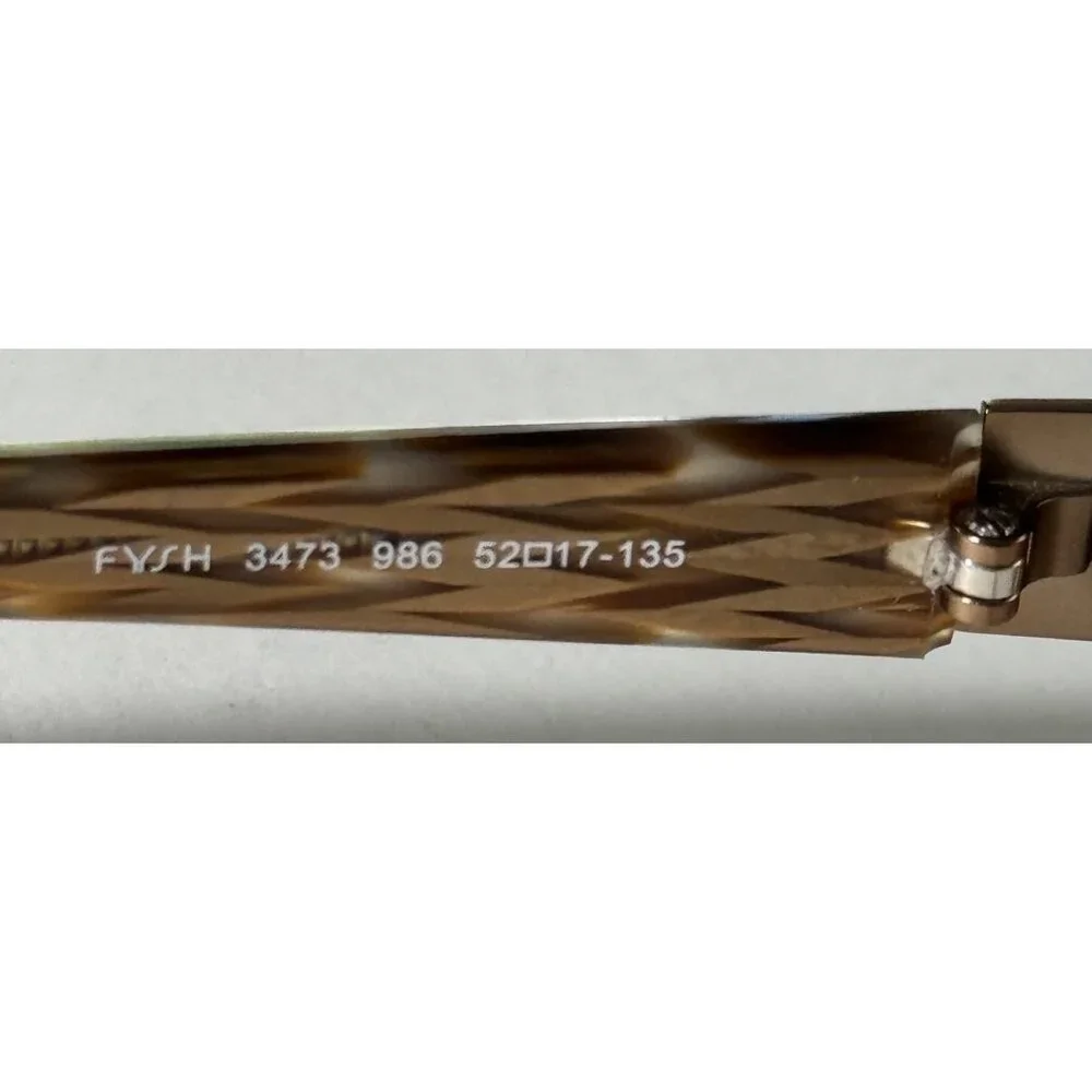 Fysh Urban Eyewear 3473 FRAMES ONLY  Brown Metal Womens Glasses 52-17-135 986